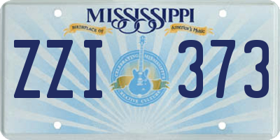 MS license plate ZZI373
