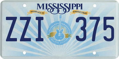 MS license plate ZZI375