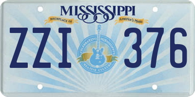 MS license plate ZZI376