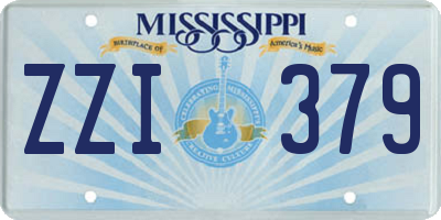 MS license plate ZZI379