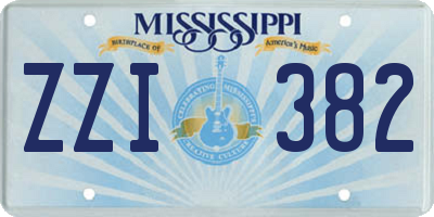 MS license plate ZZI382