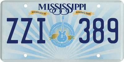 MS license plate ZZI389