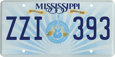 MS license plate ZZI393