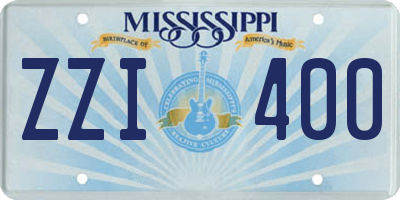 MS license plate ZZI400