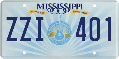 MS license plate ZZI401