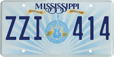 MS license plate ZZI414