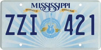 MS license plate ZZI421