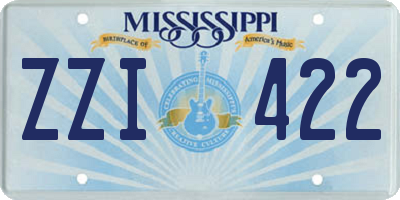 MS license plate ZZI422
