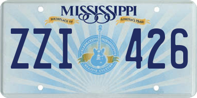MS license plate ZZI426