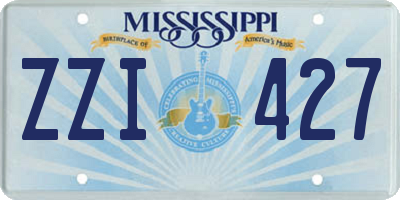 MS license plate ZZI427