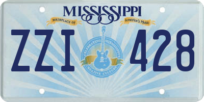 MS license plate ZZI428