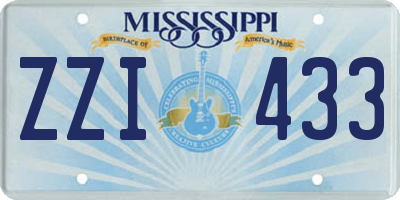 MS license plate ZZI433