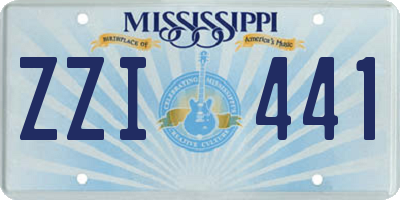 MS license plate ZZI441