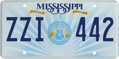 MS license plate ZZI442