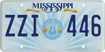 MS license plate ZZI446