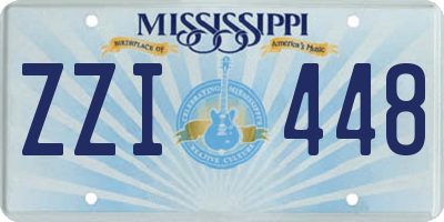 MS license plate ZZI448