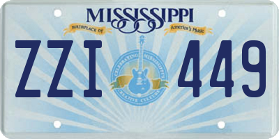 MS license plate ZZI449