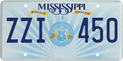 MS license plate ZZI450