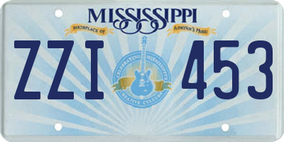 MS license plate ZZI453