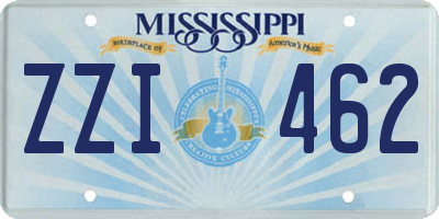 MS license plate ZZI462