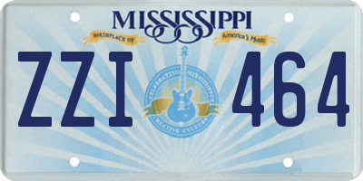 MS license plate ZZI464