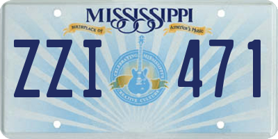 MS license plate ZZI471