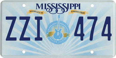 MS license plate ZZI474