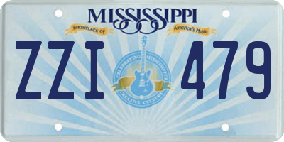 MS license plate ZZI479