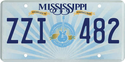MS license plate ZZI482