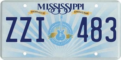 MS license plate ZZI483
