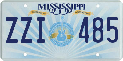 MS license plate ZZI485