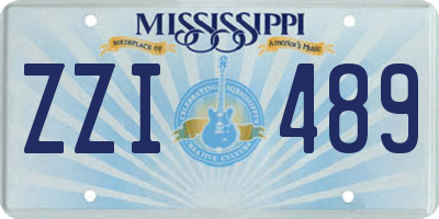 MS license plate ZZI489