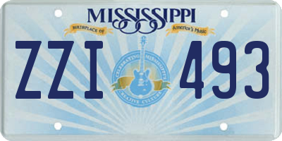 MS license plate ZZI493