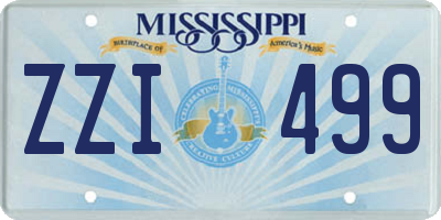 MS license plate ZZI499