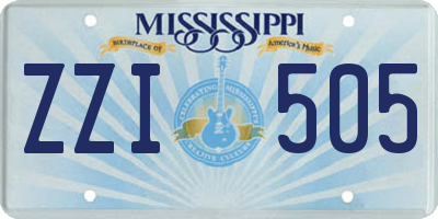 MS license plate ZZI505
