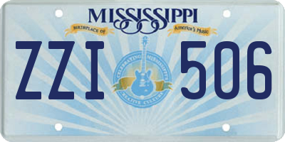 MS license plate ZZI506