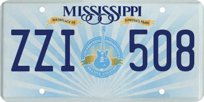 MS license plate ZZI508