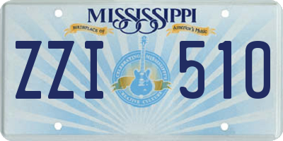MS license plate ZZI510