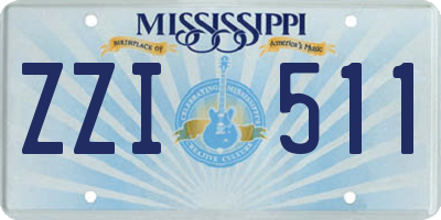 MS license plate ZZI511