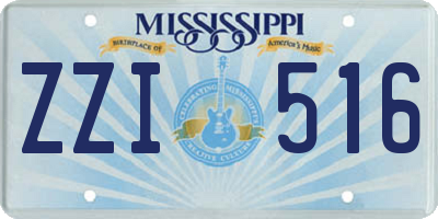 MS license plate ZZI516