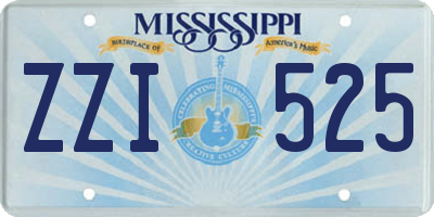 MS license plate ZZI525