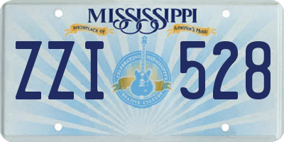 MS license plate ZZI528