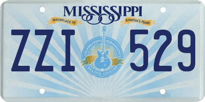 MS license plate ZZI529