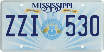 MS license plate ZZI530