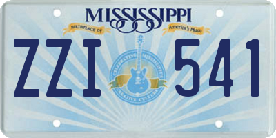 MS license plate ZZI541
