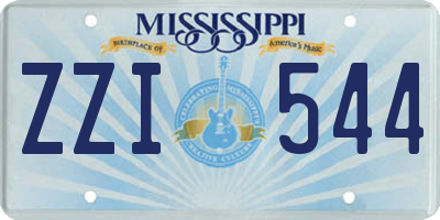 MS license plate ZZI544