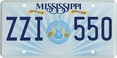 MS license plate ZZI550