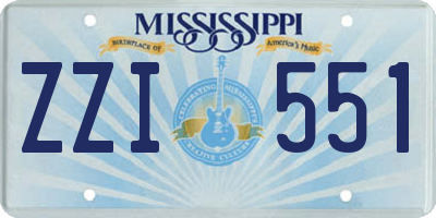 MS license plate ZZI551