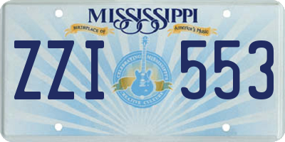 MS license plate ZZI553