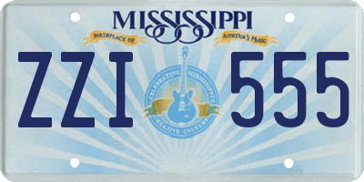 MS license plate ZZI555